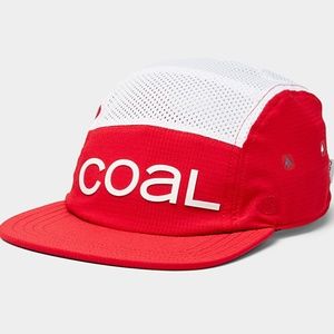 Coal unisex retro red and white logo Jetty baseball cap hat NWT